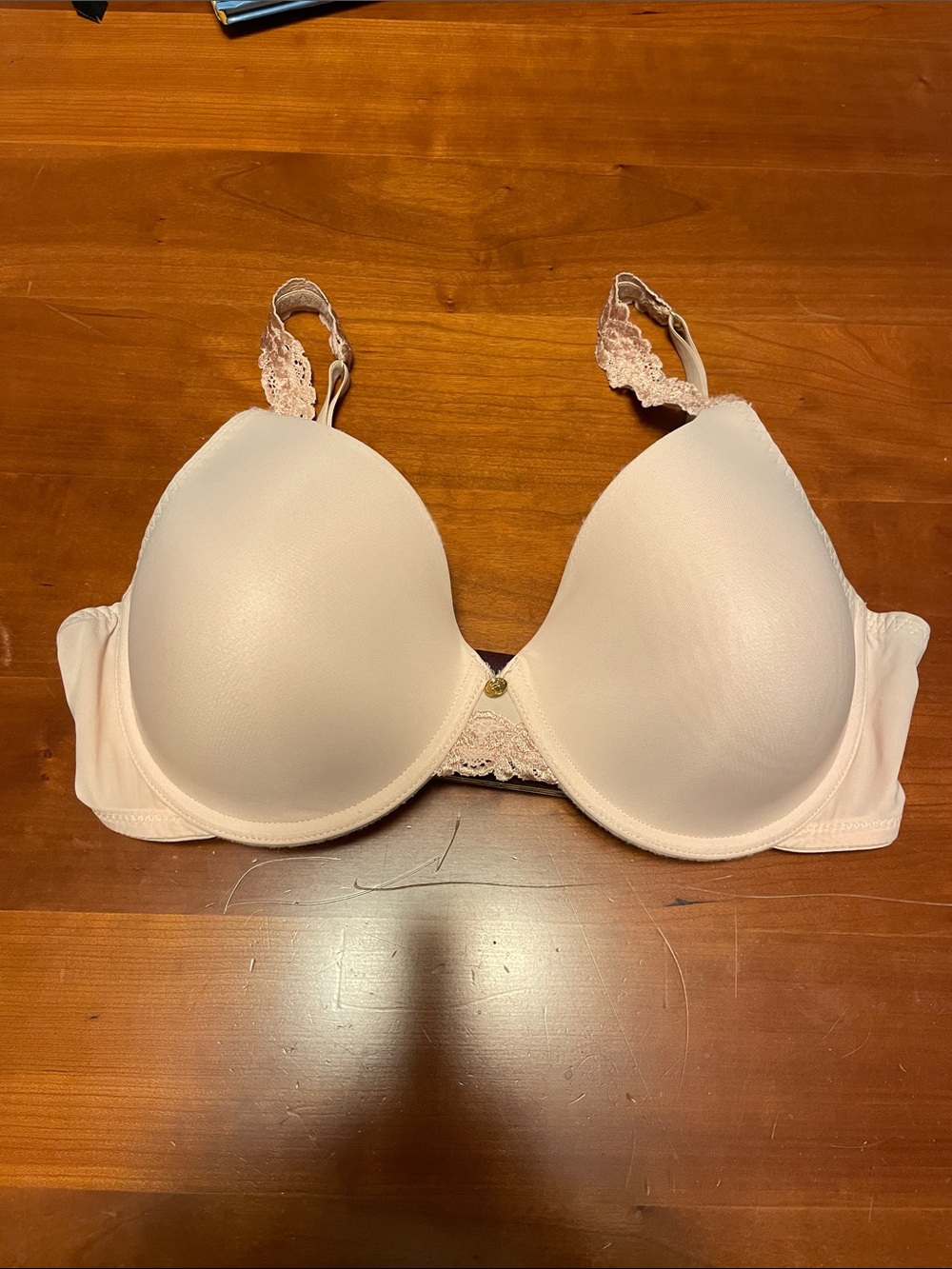 Natori Everyday Nude Lace-Trim T-Shirt Bra